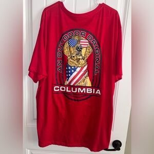 Columbia Red Graphic T-Shirt for Men 2XLT